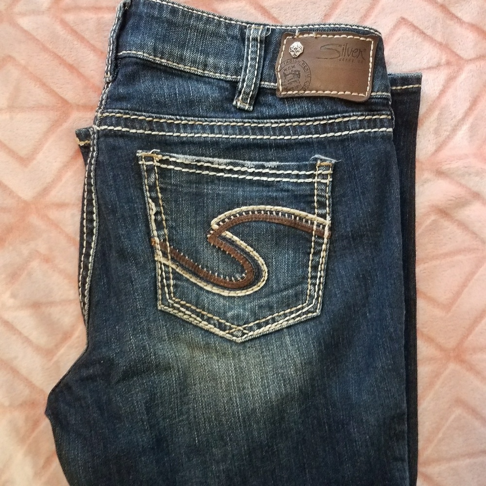 Silver Boot Cut Jeans